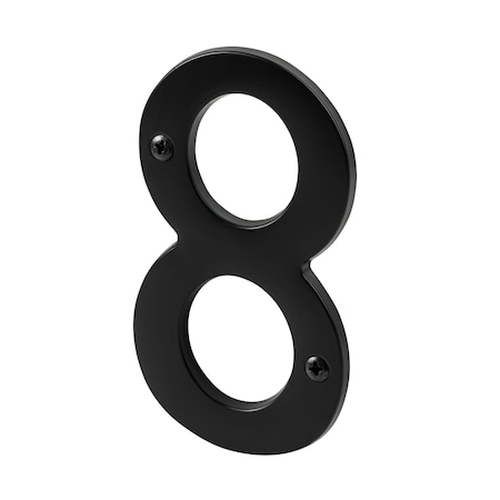 Pamex 4in Heavy Duty House Number # 8 Matte Black Finish DD074S8BL